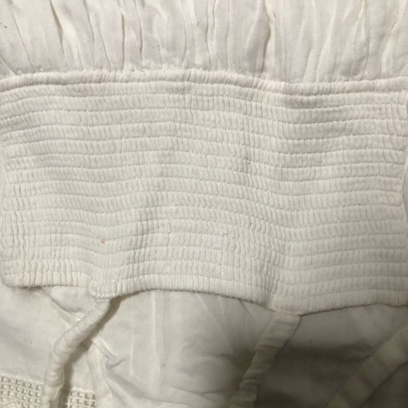 Abercrombie Kids White Halter Sequin Eyelet Lace Ruffle Hem Dress 7/8 Boho Beach - Picture 4 of 10